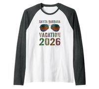 Vintage Santa Barbara Vacaciones 2026 Vacay Cruise Travel Camiseta Manga Raglan