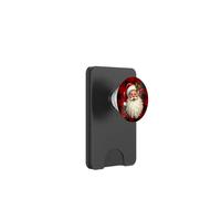 Vintage Santa Claus Rustic Red Check Christmas Holiday PopSockets PopWallet para MagSafe