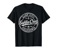 Vintage Santa Cruz Surf City California Costa Oeste Retro Camiseta