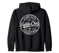 Vintage Santa Cruz Surf City California Costa Oeste Retro Sudadera con Capucha