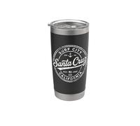 Vintage Santa Cruz Surf City California Costa Oeste Retro Vaso térmico de acero inoxidable de doble pared