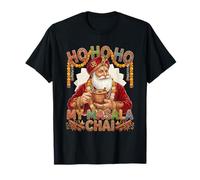 Vintage Santa Drinking Masala Chai Christmas India Men Women Camiseta