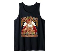 Vintage Santa Drinking Masala Chai Christmas India Men Women Camiseta sin Mangas