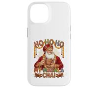 Vintage Santa Drinking Masala Chai Christmas India Men Women Carcasa para iPhone 14