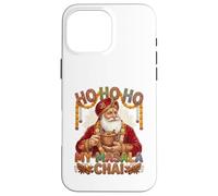 Vintage Santa Drinking Masala Chai Christmas India Men Women Carcasa para iPhone 16 Pro MAX