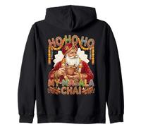 Vintage Santa Drinking Masala Chai Christmas India Men Women Sudadera con Capucha