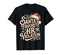 Vintage Sarcastic Retro HR Violación Navidad Oficina Irónico Camiseta