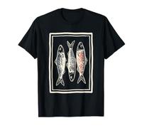 Vintage Sardine Graphic Retro Coastal Seafood Lover Sardines Camiseta