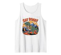 Vintage Say Roar Dinosaur Photographer Tee for Campers Camiseta sin Mangas