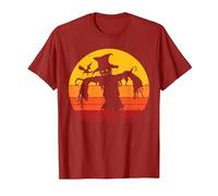 Vintage Scarecrow Shirt Halloween Costume Retro Scarecrow Camiseta, Hombre, Arándano, 3XL
