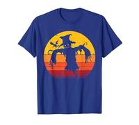 Vintage Scarecrow Shirt Halloween Costume Retro Scarecrow Camiseta, Hombre, Azul Real, 3XL