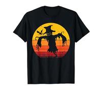 Vintage Scarecrow Shirt Halloween Costume Retro Scarecrow Camiseta, Hombre, Negro, L