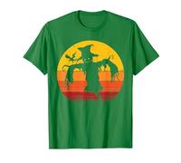 Vintage Scarecrow Shirt Halloween Costume Retro Scarecrow Camiseta, Hombre, Verde Kelly, L