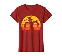 Vintage Scarecrow Shirt Halloween Costume Retro Scarecrow Camiseta, Mujer, Arándano, L