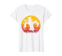 Vintage Scarecrow Shirt Halloween Costume Retro Scarecrow Camiseta, Mujer, Blanco, XS