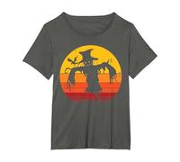 Vintage Scarecrow Shirt Halloween Costume Retro Scarecrow Camiseta, Mujer Tallas Grandes, Asfalto, 6XL Grande