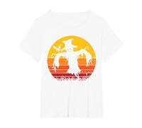 Vintage Scarecrow Shirt Halloween Costume Retro Scarecrow Camiseta, Mujer Tallas Grandes, Blanco, 3XL Grande