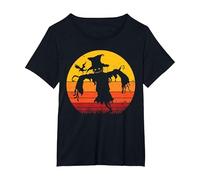 Vintage Scarecrow Shirt Halloween Costume Retro Scarecrow Camiseta, Mujer Tallas Grandes, Negro, 4XL Grande