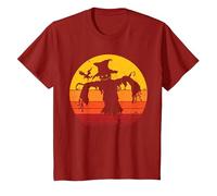 Vintage Scarecrow Shirt Halloween Costume Retro Scarecrow Camiseta, Niños, Arándano, 4 años
