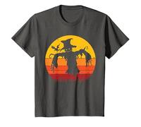 Vintage Scarecrow Shirt Halloween Costume Retro Scarecrow Camiseta, Niños, Asfalto, 6 años