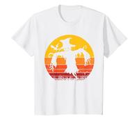 Vintage Scarecrow Shirt Halloween Costume Retro Scarecrow Camiseta, Niños, Blanco, 10 años