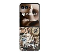 Vintage Scientific Discovery Collage Funda Carcasa Case para Motorola Razr 70 Ultra, 60 Ultra, 50 Ultra, Ultra 2026, Ultra 2025