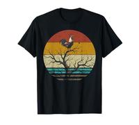 Vintage Screaming Rooster tee Retro Farm Chicken Camiseta