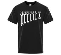Vintage Screw Wrench Opener Mechanic T-Shirts Men Car Fix Engineer Cotton tee Short Sleeve Funny T Shirts Top