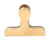 Vintage Sealing Clips | Stainless Steel Brass Plated Document Clips/Money Clips/Stationery Organizers | Robust Tarnish - Proof Paper Clamp for Office/Home/Craft (Gold T-clip)