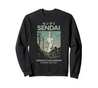 Vintage Sendai Daikannon Japón Turismo Póster Japonés Sudadera