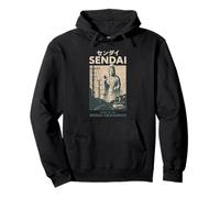 Vintage Sendai Daikannon Japón Turismo Póster Japonés Sudadera con Capucha