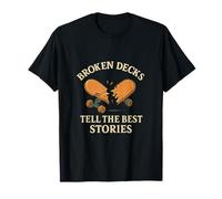 Vintage Serif Roto Decks Dibujos Animados Tierra Tono Grá Camiseta