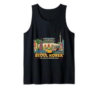 Vintage Seúl Corea del Sur Viaje Souvenir City Turista Regalo Camiseta sin Mangas