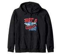 Vintage Shark Lover Un chico al que le encanta Shark Birthday Boy Sudadera con Capucha
