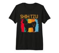 Vintage Shih Tzu Dog Funny Puppy Dogs Lovers Camiseta Premium