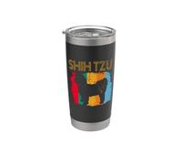 Vintage Shih Tzu Dog Funny Puppy Dogs Lovers Vaso térmico de acero inoxidable de doble pared