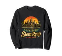 Vintage Siem Reap Camboya Viaje Souvenir Monumento Regalo Sudadera