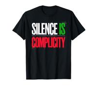 Vintage SILENCIO ES COMPLICIDAD Protesta Democracia Cambio Escuadrón Camiseta