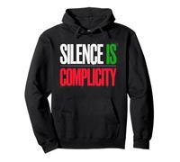 Vintage SILENCIO ES COMPLICIDAD Protesta Democracia Cambio Escuadrón Sudadera con Capucha