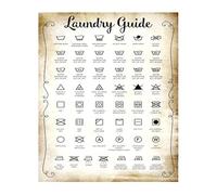 Vintage Simple Laundry Metal Tin Sign Retro Instructions Plaque for Utility Room Decor 8 X 12 in