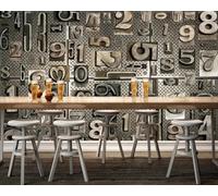 Vintage Simple Stereo Digital Art 3D Papel Pintado Pared Fácil Instalación Oficina Sala Estar Sofá Dormitorio TV Fondos Decoración-430cm×300cm