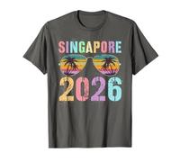 Vintage Singapur 2026 Vacaciones Surfing Viaje Coincidencia Camiseta