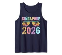 Vintage Singapur 2026 Vacaciones Surfing Viaje Coincidencia Camiseta sin Mangas