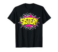 Vintage Sister! Palabra de acción Divertido cómic Estilo Pop Art Camiseta