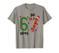 Vintage Six Seven 67 Meme 67 Navidad Vacaciones Mujer Camiseta