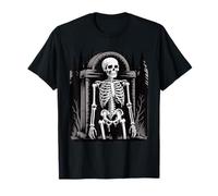Vintage Skeleton Gothic Graveyard Design Camiseta