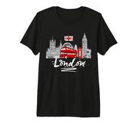 Vintage Sketch Hand Drawn London T Shirt, London Landmarks Camiseta Premium