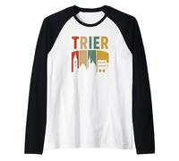 Vintage Skyline Germany-Trier Camiseta Manga Raglan