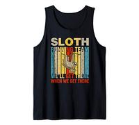 Vintage Sloth Running Team Retro Love The Sloths Humorous Camiseta sin Mangas