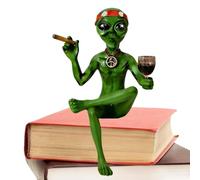 Vintage Small Figurines, Desktop Garden Statues, 5.51x2.56in Weather Resistant Novelty Sculptures, Quirky Sci Fi Home Decor for Bedroom Living Room Bookshelves Shelf Table Balcony Yard Patio Usage